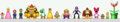 Super Mario 3DS character size chart