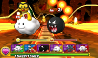 Screenshot of World 8-10, from Puzzle & Dragons: Super Mario Bros. Edition.