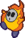 Sprite of a Pyro Guy, from Paper Mario.