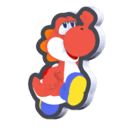 Jumping Red Yoshi Standee from Super Mario Bros. Wonder