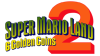 English Super Mario Land 2: 6 Golden Coins logo.