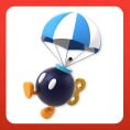 The image for the first answer of the fifth question in the Play Nintendo skill quiz You can't fail this quiz, depicting a Bob-omb (specifically a Parabomb).
