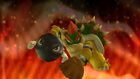 Bowser executes his Star Pitch in Mario Super Sluggers.