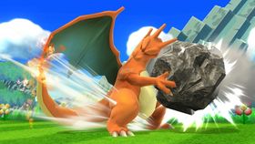 Charizard's Rock Smash in Super Smash Bros. for Wii U.