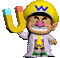 Animated image of Dr. Baby Wario from Dr. Mario World