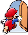 Mario opening a door (Famicom 40th Anniversary)