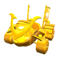The Gold Warrior Wagon from Mario Kart Tour