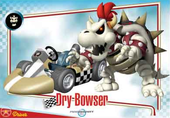 Mario Kart Wii trading card for Dry Bowser.