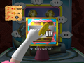 Peach playing the Scratch Ticket Game.