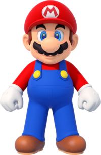 Artwork of Mario in New Super Mario Bros. U Deluxe