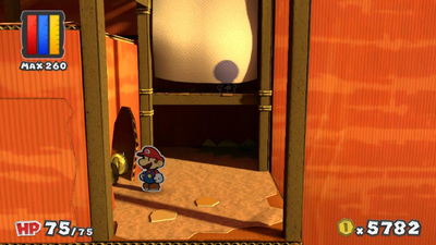 Mario near 13 Coins in Marmalade Valley of Paper Mario: Color Splash.