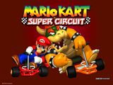 Mario racing against Bowser.