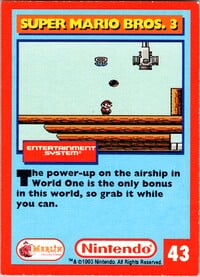 One of the Nintendo Collector Cards