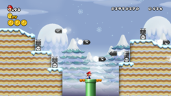 Mario in the second level of World 3