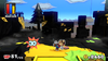 Mario taking damage from black paint at Sunglow Ridge.