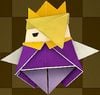 King Olly in the Musée Champignon from Paper Mario: The Origami King.