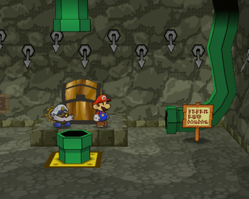 First four treasure chests in Pit of 100 Trials of Paper Mario: The Thousand-Year Door.