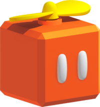 Artwork of a Propeller Box from Super Mario 3D Land