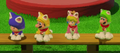 Cat Mario, Luigi, Peach, and Toad with collars