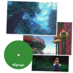 The Wooded Kingdom Music record from the Music List in "Super Mario Odyssey."