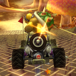 Bowser performing a Trick in Mario Kart Wii