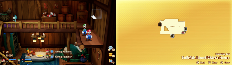Third hidden block in Bulbfish Island from Mario & Luigi: Brothership