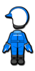 Blue Mii racing suit from Mario Kart 8
