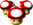 Artwork of Triple Mushrooms in Mario Kart: Double Dash (also used for Mario Kart DS)