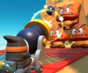 Thumbnail of the Lakitu Cup challenge from the Wild West Tour; a Goomba Takedown challenge set on 3DS Rock Rock Mountain (reused as the Iggy Cup's bonus challenge in the Mario vs. Peach Tour)