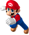 A side angle of Mario
