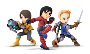 The Mii Fighters in Super Smash Bros. Ultimate.