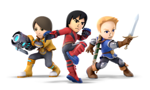 The Mii Fighters in Super Smash Bros. Ultimate.