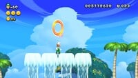 Luigi sighting in Waterspout Sprint from New Super Luigi U