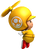 Artwork of Propeller Yellow Toad in New Super Mario Bros. Wii