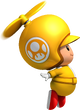 Artwork of Propeller Yellow Toad in New Super Mario Bros. Wii