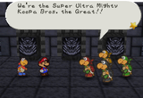 Mario and Kooper meeting with the Koopa Bros. again
