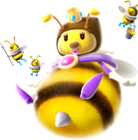 Artwork of the Queen Bee from Super Mario Galaxy.