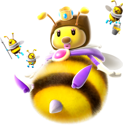 Artwork of the Queen Bee from Super Mario Galaxy.