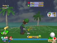 Rain in Mario Golf: Toadstool Tour.