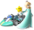 Artwork of Rosalina and Luma and their kart from Mario Kart Wii