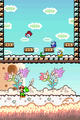 Yoshi and Baby Mario viewing Woozy Guys at the Island Museum