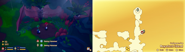 Fifth hidden block in Raynforst Island from Mario & Luigi: Brothership.