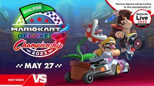 Promotional artwork for the first Mario Kart 8 Deluxe Championship 2023 Qualifier tournament