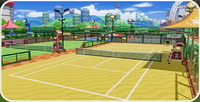 A court from Mario Tennis Fever