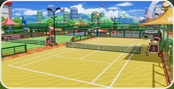 A court from Mario Tennis Fever