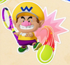 A sticker for the player card in Mario Tennis Fever