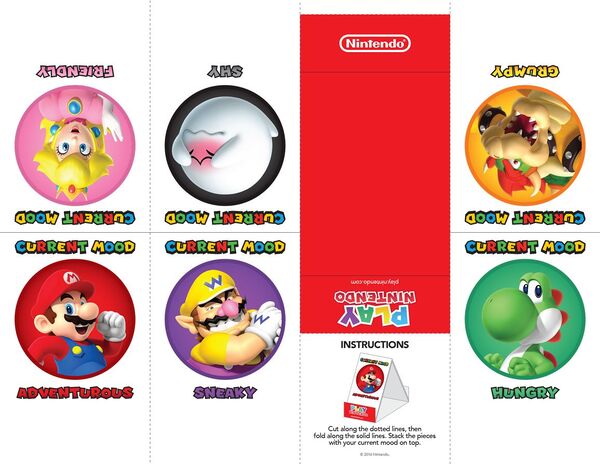 Printable sheet for Mario-themed mood signs