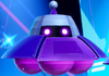 A small UFO in Mighty Mission: Alien Invasion in Princess Peach: Showtime!. A small bit of another UFO can be seen in the lower right.