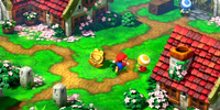 Rose Town, as seen in Super Mario RPG (Nintendo Switch).
