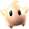 Artwork of Baby Luma from Super Mario Galaxy 2. Its resemblance to the artwork from Super Mario Galaxy is superficial: the eyes are proportionately smaller - a distinction for all Luma artwork released specifically for Super Mario Galaxy 2.